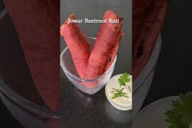 Jowar Beetroot Roti  | Pink Soft Roti Jowar + Beetroot Healthy Weight Lose Recipe #shortsfeed #food