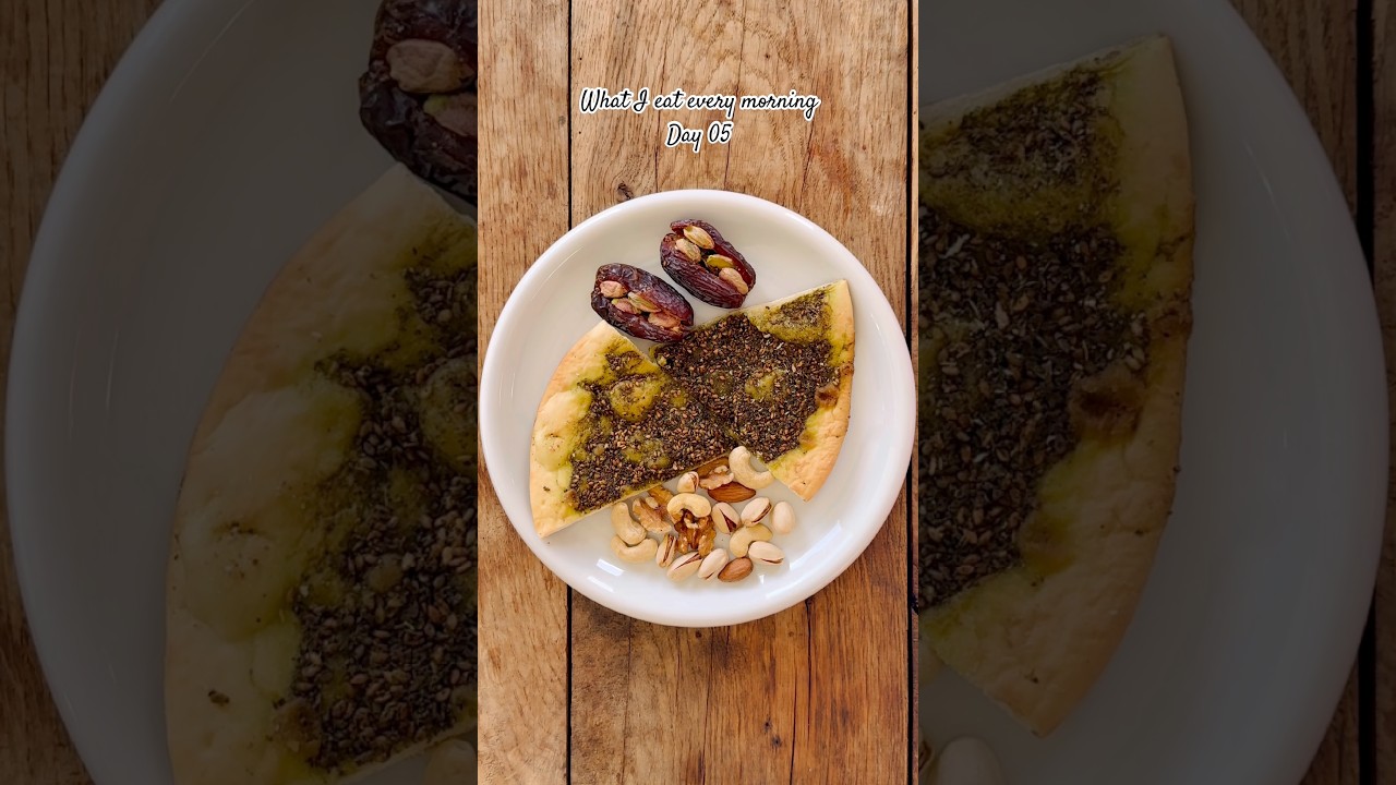 Healthy breakfast with zaatar and dates | Simple breakfast idea | sweet & savory combo Healthy breakfast with zaatar and dates | Simple breakfast idea | sweet & savory combo