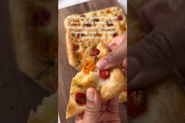 If you're gluten free you HAVE to make this focaccia. Game changer #bread #baking #veganrecipe