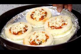 10 minutes No Soda No ENO Quick Kids lunchbox recipe | Easy Bread Paneer Discs - Bread snacks recipe