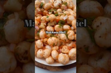 Healthy Makhana Bhel recipe Crunchy, low calorie snack for weight loss cravings follow @wellora_fit