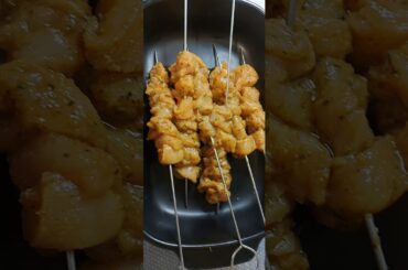 Easy Chicken skewer and homemade flat bread wrap