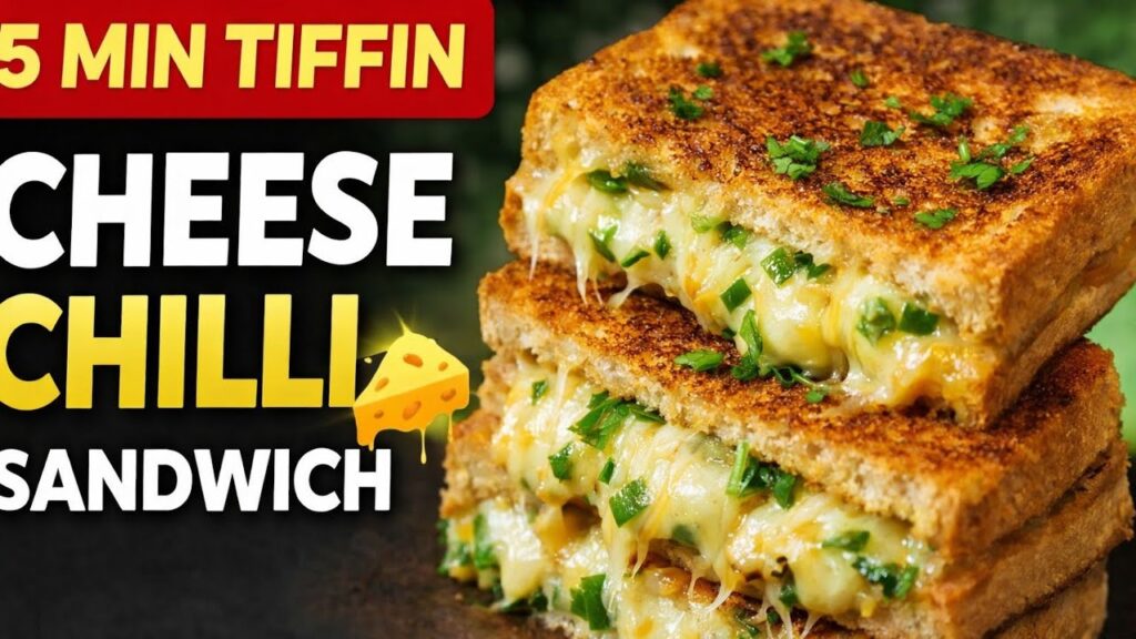 5 Minutes Cheese Chilli Sandwich | Kids Lunchbox Ideas | Tiffin Recipes | Breakfast Recipe |
