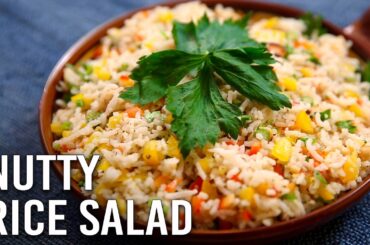 Quick & Easy Nutty Rice Salad | Healthy One Bowl Recipe | Summer Special | Leftover Rice Hack!