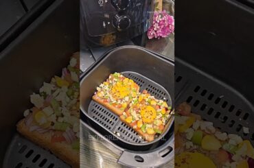Healthy Egg Toast In Air Fryer #trending #recipe #shorts #foryou