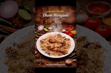 Homemade Diet Chicken Dum Biriyani in 2hr-less oil and Masala with KolkataTadaka #trending #biriyani