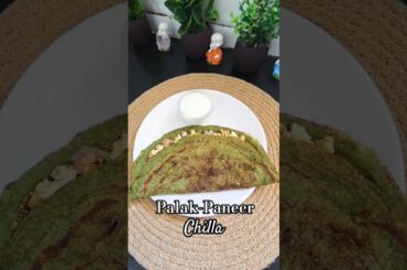 Palak Paneer Chilla Recipe | Healthy Breakfast in 10 Minutes #youtubeshorts #homemade #viralshorts