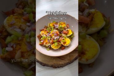 High Protein Egg Chaat for Fat Loss #shorts #youtubeshorts #viral #trending #egg #highprotein #food