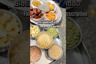 HEALTH PROTEIN Biotin LADDU|| Hair nd Skincare |Dryfruitsladdu | Proteinladdu #healthy #shorts