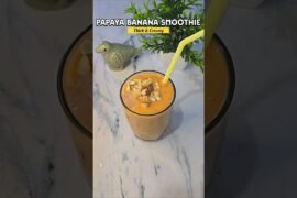 Papaya Banana Shake | Healthy Breakfast Drink | Kitchen Mastani #drink #viralvideo