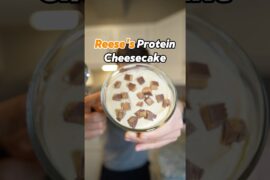Reese’s Protein Cheesecake High Protein Dessert Recipe #shorts