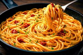Healthy Dinner Idea! Incredibly Delicious Sicilian Spaghetti in 10 Minutes!