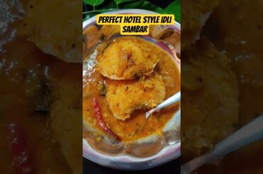 Hotel style idli Sambar|healthy breakfast recipe #shortsfeed #idlisambharrecipe #idlisambhar #shorts