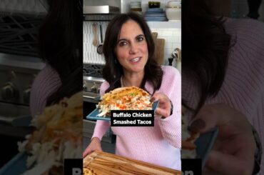 Easy Buffalo Chicken Smashed Tacos