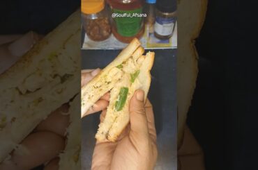 CREAMY CHICKEN SANDWICH That Makes Simple Bread Special | Quick Homemade Sandwich Filling #shorts