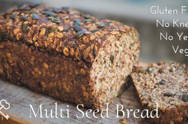 Easy Gluten Free Multi Seed Bread | Vegan, No Knead, No Yeast, Sugar Free!