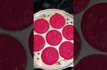 Beetroot idli recipe | quick and healthy breakfast recipes | #idli #beetroot #shorts