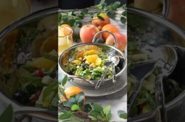 Chopped Green Salad and Fruit with Dressing