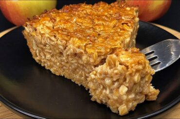 Take an apple and oatmeal. No sugar. A healthy cake recipe in 5 minutes.