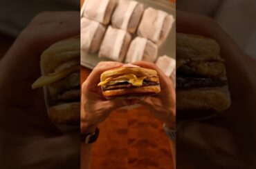 sausage, egg, and cheese mcgriddles #sandwich #recipe #breakfast