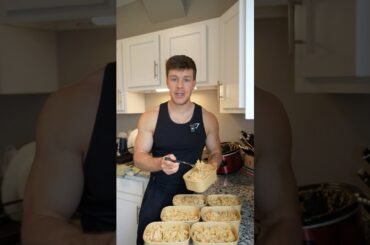 Spicy Peanut Butter Chicken Pasta High Protein Meal Prep Recipe #shorts