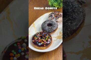 Spongy Bread Donuts in Air Fryer | Zero Oil  #shorts #recipe #food #donuts