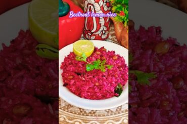 Beetroot lemon rice #trending #health #recipe #breakfast #lunch #shortvideos #shorts #cooking