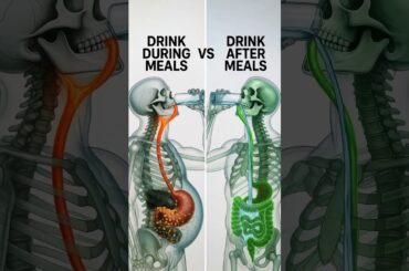 Drinking During Meals vs After Meals #healthylifestyle #animation #wellness