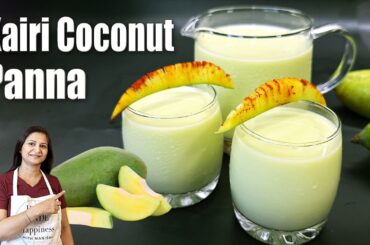 Raw Mango Coconut Cooler | Healthy Probiotic Gut-friendly No Sugar Summer Drink | Aam Panna Recipe