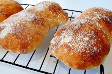 No Yeast Needed! Perfect Healthy Sourdough Ciabatta | Italian Bread Recipe