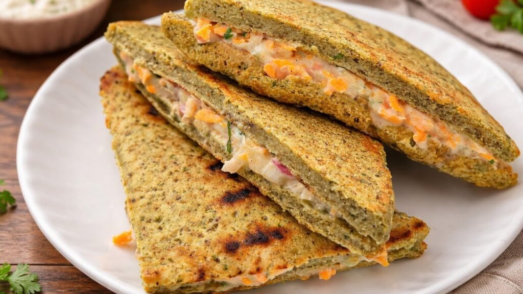 No Bread High Protein Sandwich | Healthy Breakfast Ideas | Tiffin Recipes | Lunch Box | Sandwich