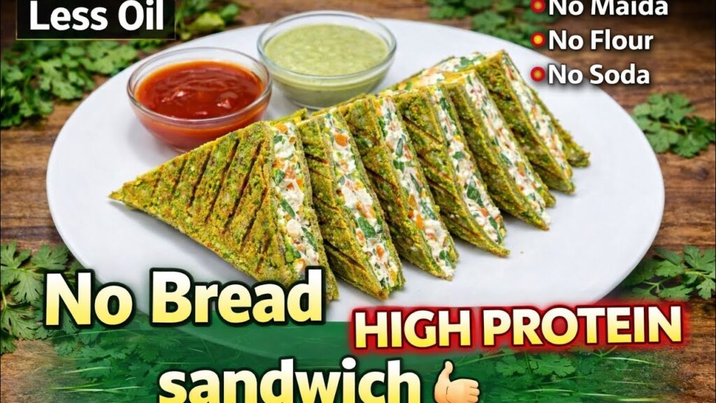 No Bread High Protein Sandwich | Healthy Breakfast Ideas | Tiffin Recipes | Lunch Box | Sandwich
