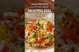 Healthy Moong Dal Pizza banane ki recipe | Hugh Protein Gluten Free Pizza #recipe #shorts #pizza