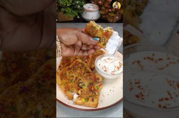 Healthy Poha Veggies Toast Breakfast | Vegetable Toast #toastrecipe #vegetabletoast #pohatoast