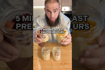5 Minute High Protein Overnight Oats - 4 Flavours