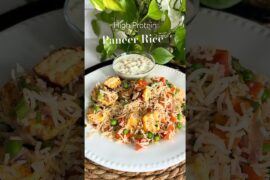 High protein Paneer Veggie #paneer #rice #protein #healthy #recipe #shorts