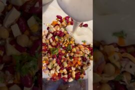 My family loved this salad! #highprotein #highproteinrecipes #salad #indianfood #healthyrecipes #yum