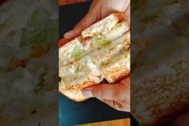 5 Minute Dahi Veg Sandwich #sandwich #healthy #5minute #highprotein #easyrecipe #shorts