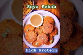 High Protein Soya Kabab | Healthy Tea Time Snack - Protein Rich Cutlet Tikki Snack