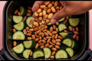 Air Fryer Snack Hack | Cucumber + Peanuts Combo You Must Try!