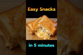 Easy Super Cheesy Grilled Cheese Sandwich in Pan! Quick and easy snacks recipes in 5 minutes!!