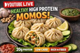Healthy High Protein Momos Recipe | Easy Homemade Momos | Live Cooking