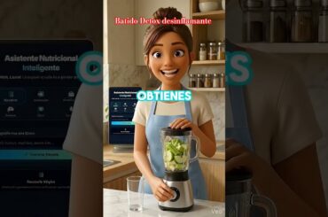 Batido Detox desinflamante #gimnasio #nutricion #snackssaludables #recetas #viral #youtubeshorts #ai