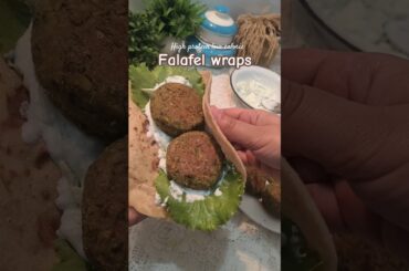 Falafel wrap recipe/ Falafel recipe/ high protein wrap recipe/ weight loss recipe #shorts #fyp #asmr