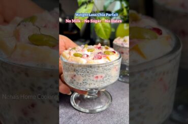High Protein Weight Loss Chia Pudding No Milk No Sugar No Date Recipe | Best Chia Pudding #shorts