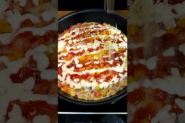 Quick Bread Pizza! Easy Breakfast Recipe #shorts