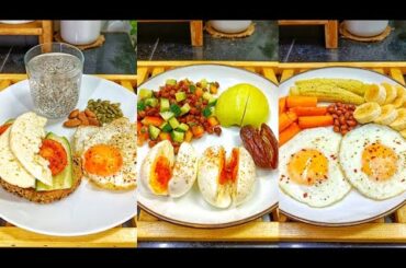 6 Different healthy & high protein breakfast ideas.