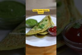 Palak Chana Moong Cheela #cheelarecipe #breakfastideas #foodshorts #viralfood #recipe #shorts