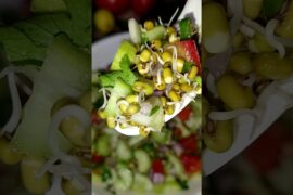 Protein Rich Moong Sprouts Recipe | No Oil Healthy Snack #shorts #yumkriti