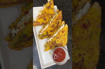 Trending Besan Toast Sandwich Recipe | Besan Toast Protein Sandwich #shorts #youtubeshorts #trending